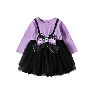 Vestido de manga larga para Halloween para niñas y bebés