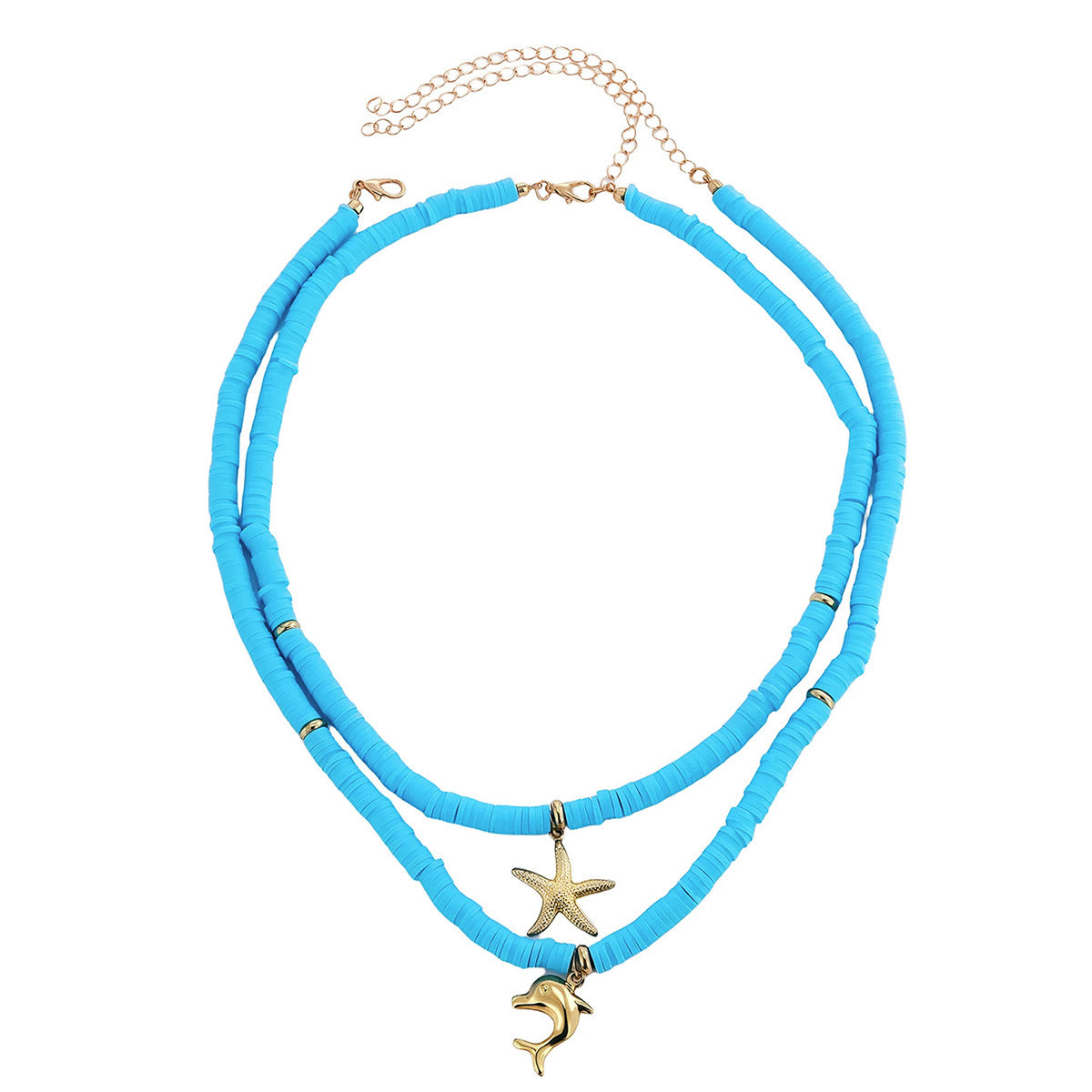 Bohemian Beach Vacation Beaded Starfish Necklace