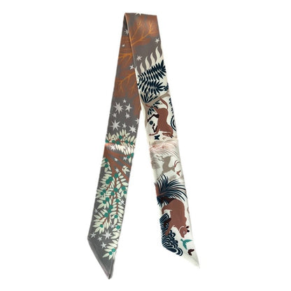 Bufanda con asa para bolso con lazo estampado a la moda para mujer