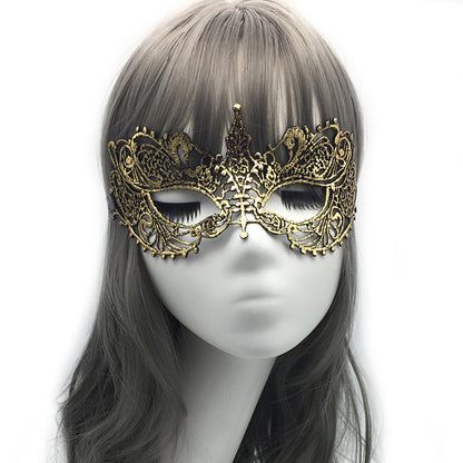 Women Simple Hollow Lace Half Face Mask for Halloween