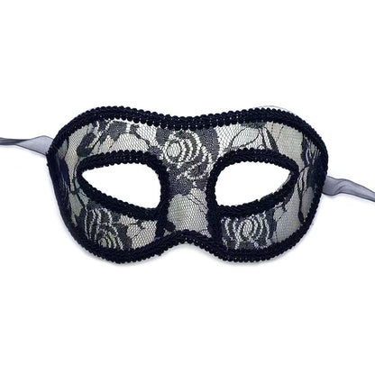 Masque d'Halloween demi-visage en dentelle à tête plate pour femme