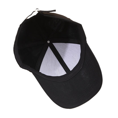 Gorra de béisbol con parasol y diamantes de imitación de color liso para mujer