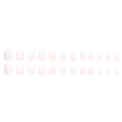 Faux ongles simples, roses, tendres, doux, mignons, à paillettes Aurora