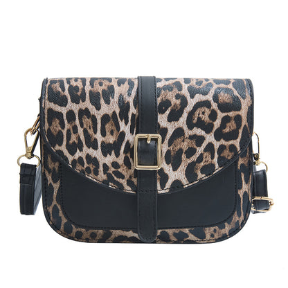 Bolso de hombro elegante con estampado de leopardo para mujer