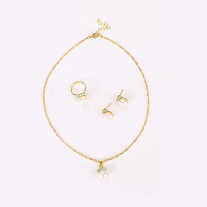 Women Fashion Imitation Pearl Jewelry Set
