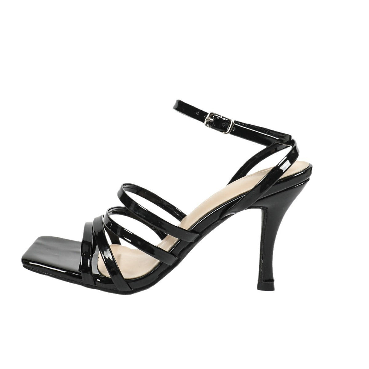 Chaussures à talons hauts et bout carré pour femmes, tendance et sexy, couleur unie