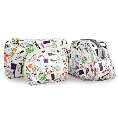 Bolsa de cosméticos con impresión digital de moda de gran capacidad