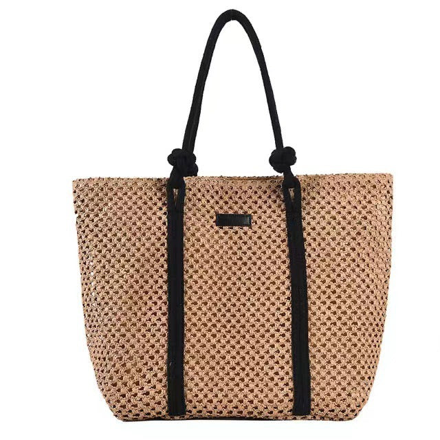 Bohemian Vintage Hollow-Out Large Woven Tote Bag