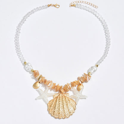 Bohemian Exaggerated Shell Beaded Sea Necklace