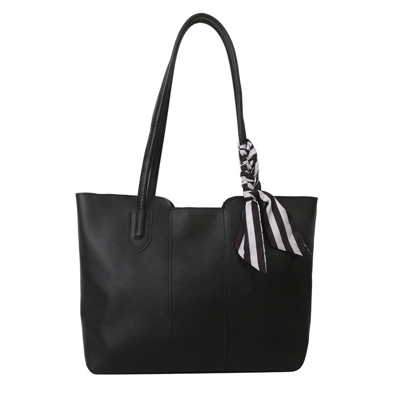 Bolso de mano de PU con bufanda de seda de moda de verano para mujer