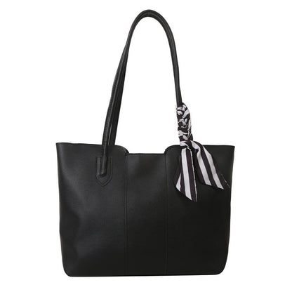 Bolso de mano de PU con bufanda de seda de moda de verano para mujer