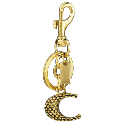 Women Fashion Metal Letter Snake Pattern C Keychain