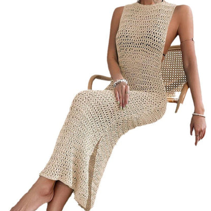 Women Fashion Vacation Beach Knitted Bikini Cover-Up