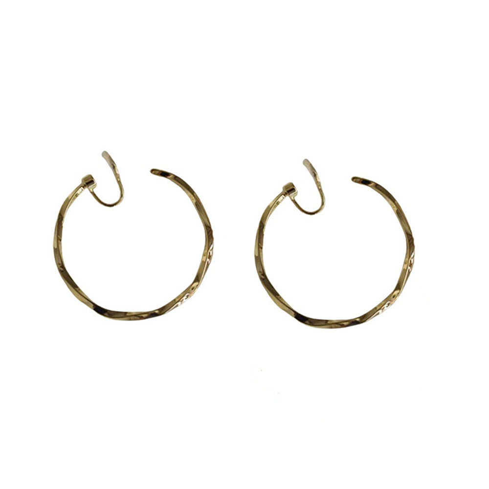 Women Moebius Circle Hoop Earrings