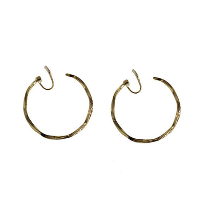 Women Moebius Circle Hoop Earrings