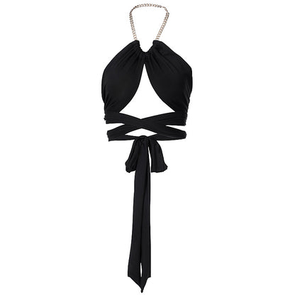 Top corto sexy con tirantes para mujer