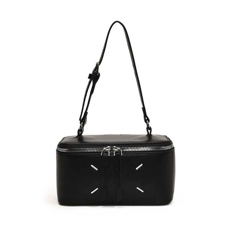 Bolso bandolera de piel sintética de color liso para mujer