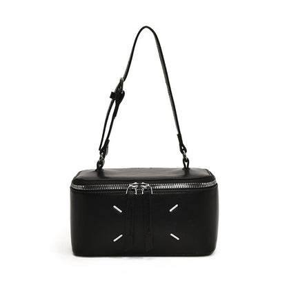 Bolso bandolera de piel sintética de color liso para mujer