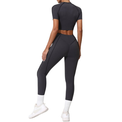 Yoga Quick-Drying Tight Short-Sleeved Fitness Set