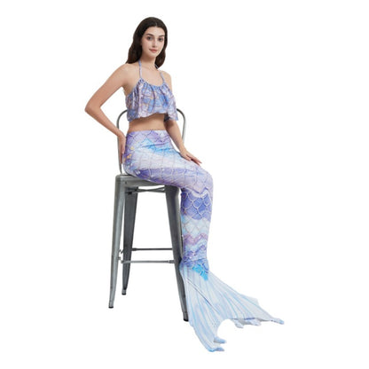 Women Cartoon Mermaid Strapless Fish Tail Cosplay Costume