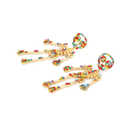 Women Fashion Exaggerated Halloween Alloy Earrings