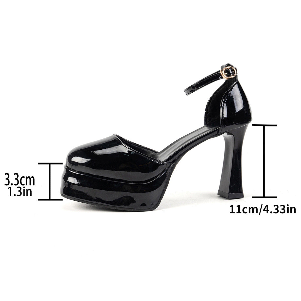 Talons hauts élégants à plateforme et imperméables pour femmes, couleur unie