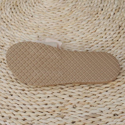 Pantuflas de verano informales, cómodas y ligeras con lazo
