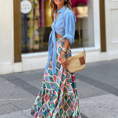 Bohemian Vacation Women Casual Skirt