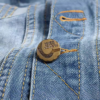 Chaleco vaquero ajustado de talla grande para hombre