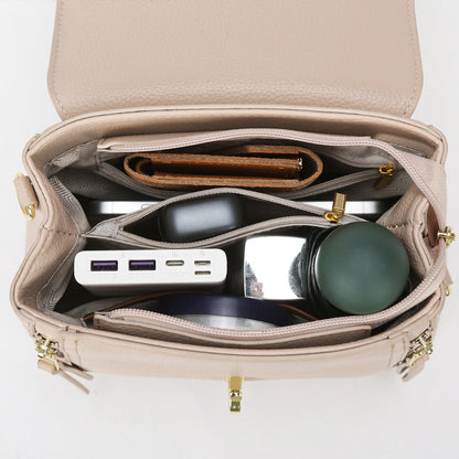 Elegante conjunto de bolso de mano de gran capacidad en color sólido