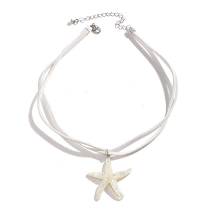 Collar con colgante de estrella de mar bohemio