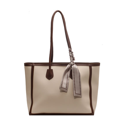 Large Capacity Casual Tote Bag - Color Contrast