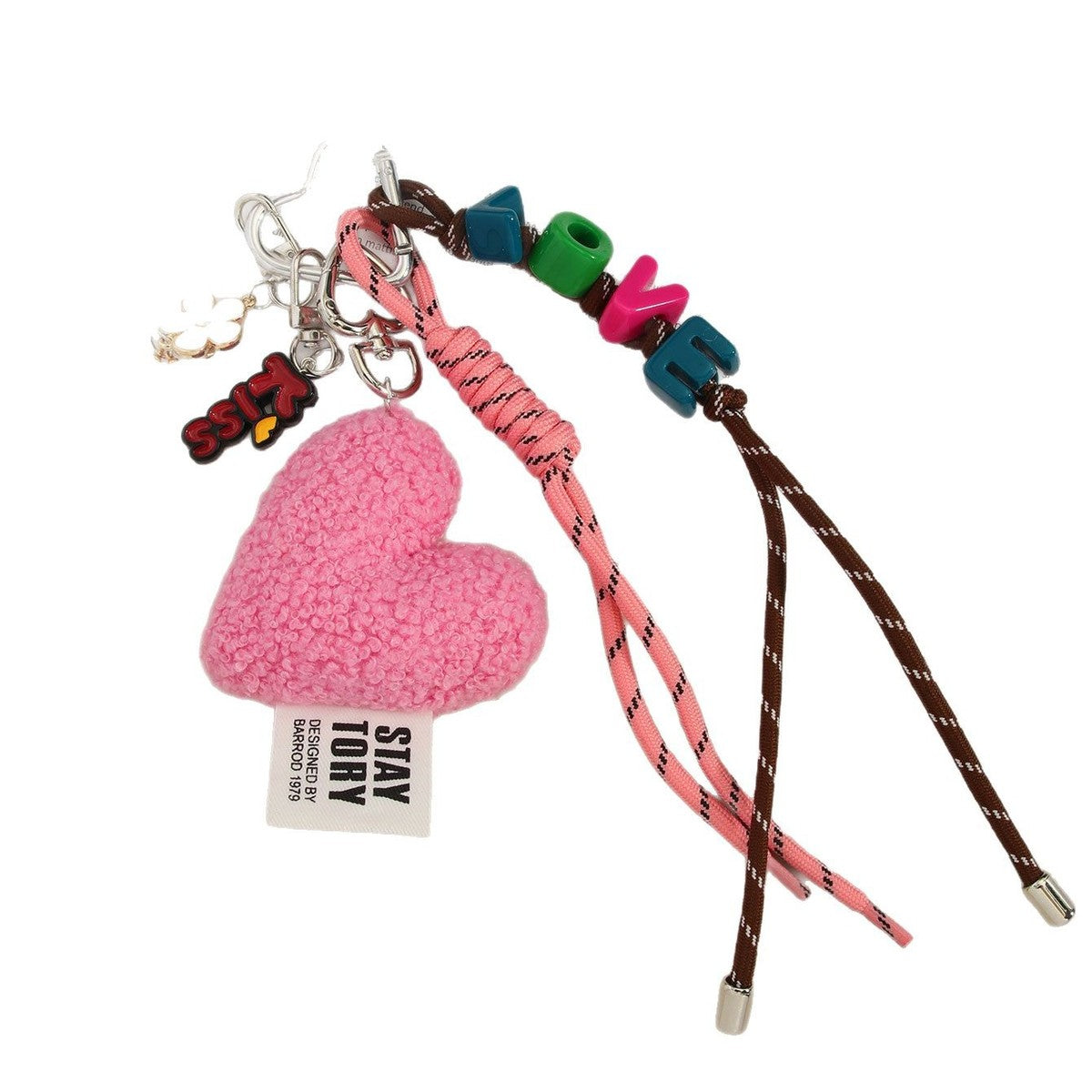 Fashion Plush Heart Love Keychain