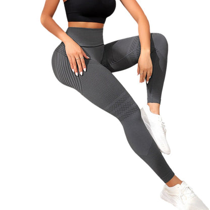 Pantalones de yoga elásticos de cintura alta a la moda para mujer