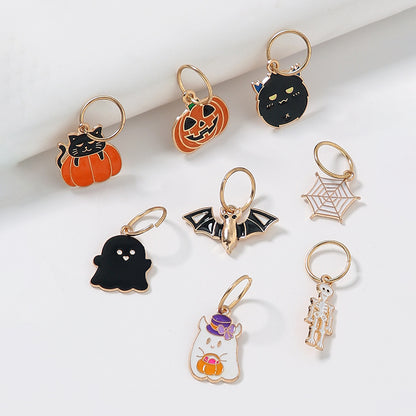Anillo de pelo de murciélago trenzado de aleación de moda para mujer de Halloween