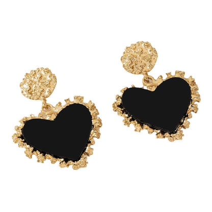 Boucles d'oreilles vintage personnalisées en forme de cœur