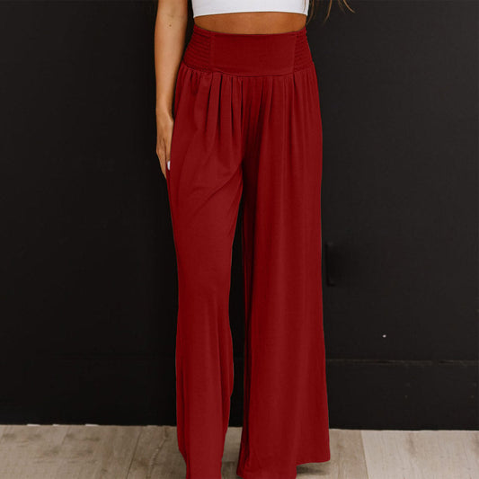 Women Casual Solid Color Cotton And Linen Pants