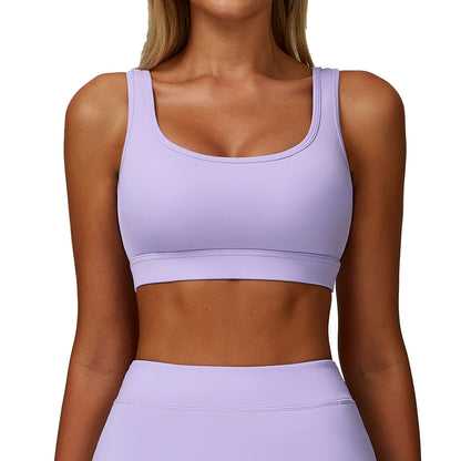 Soutien-gorge de sport décontracté de couleur unie pour femmes