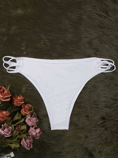 Bañador de bikini sexy de color sólido para mujer