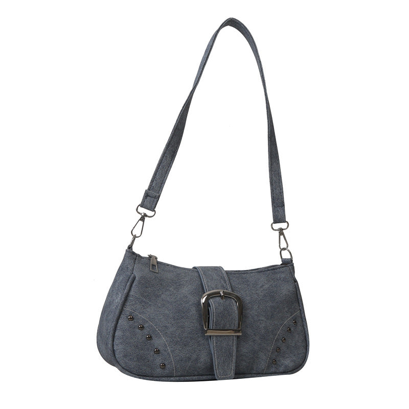 Bolso sencillo de moda con remaches para debajo del brazo