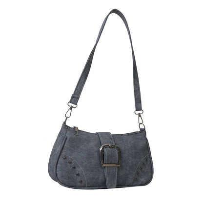 Bolso sencillo de moda con remaches para debajo del brazo