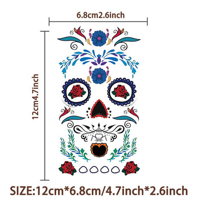 Cartoon Halloween Funny Fun Makeup Face Tattoo Pack