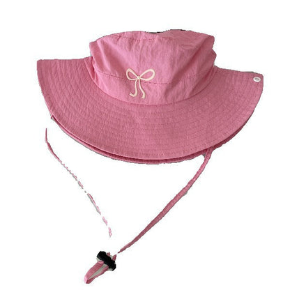 Chapeau bob tendance pour femme, joli et mignon, avec nœud rose