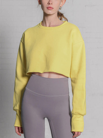 Sweat-shirt de yoga à manches longues pour femme
