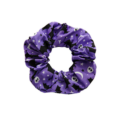 Anillo para el cabello de satén con diseño de calavera de Halloween en varios colores