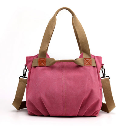 Vintage Casual Women Canvas Commuter Handbag