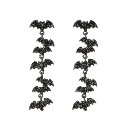 Pendientes de calabaza, araña, murciélago y demonio para mujer