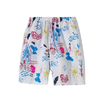 Men's Casual Vacation Tiny Flower Print Shirt Set