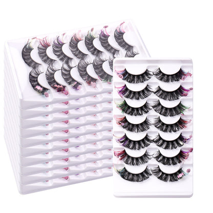 Faux cils multicolores exagérés à la mode pour femmes pour Halloween