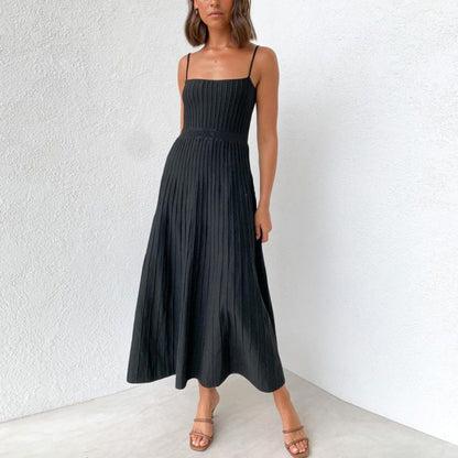 Robe longue à bretelles spaghetti pour femme, idéale pour les vacances d'été